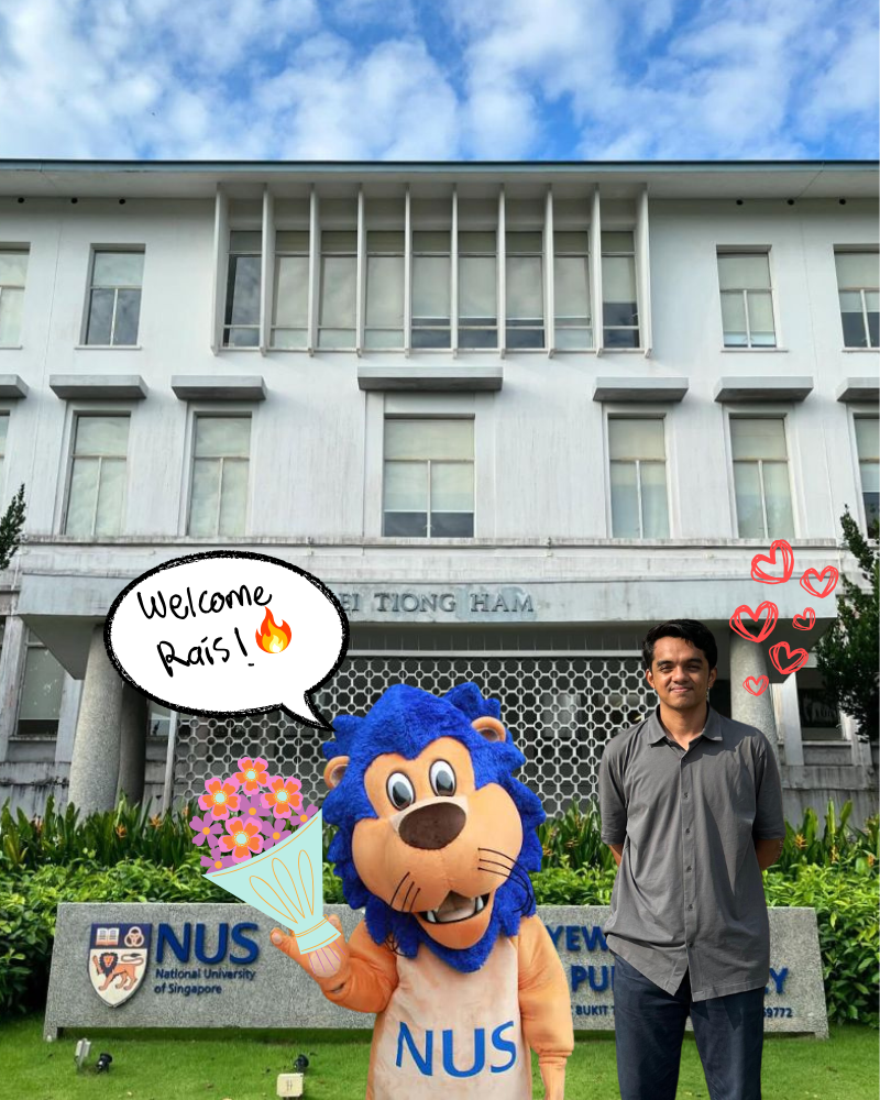Rais today at NUS with the lion mascot
